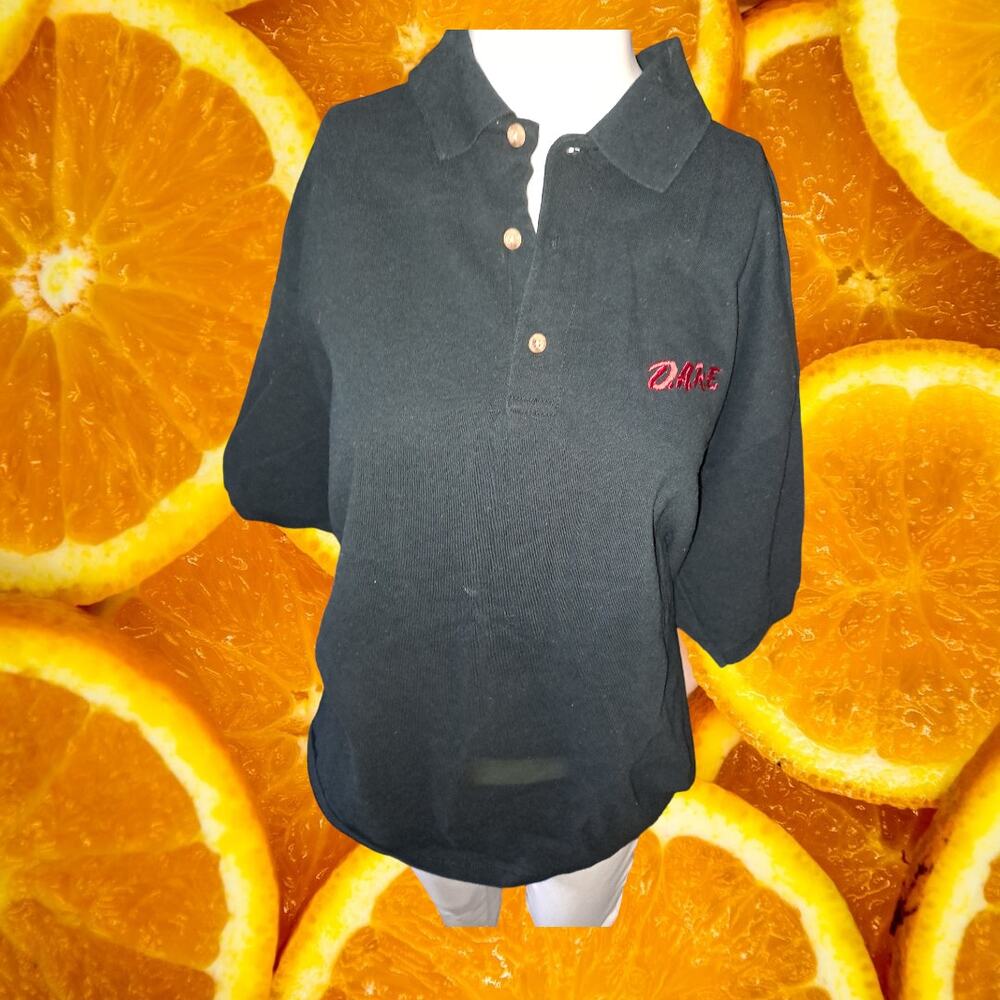 D.A.R.E Black Short Sleeve Polo Shirt Size Large